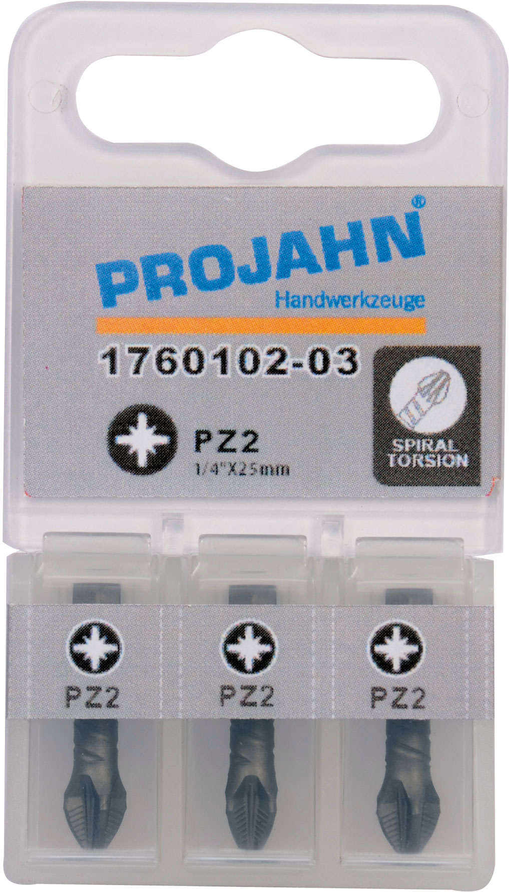 TORSION-Schraubendreher-Einsätze / Bits für Kreuzschlitz-Schrauben PZ 6,3 / 1/4" ACR-Profil 3er-Pack