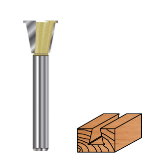 Dovetail bit with pre-cutter 