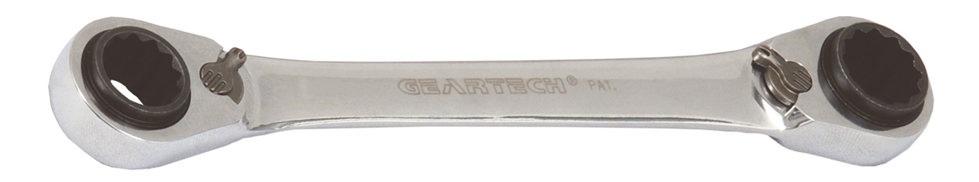 GearTech ratchet wrench 4-in-1 reversible metric Double box wrench