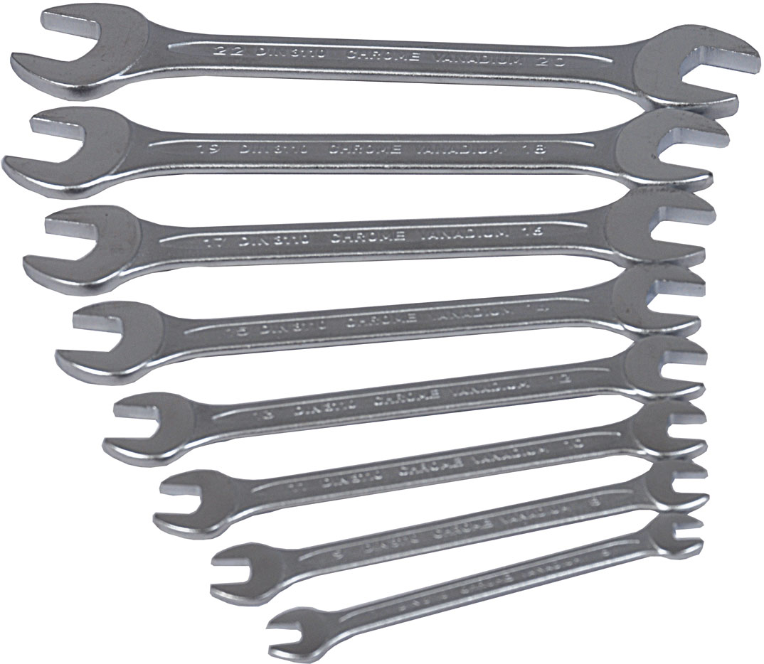 Double open end wrench metric 8 pcs.