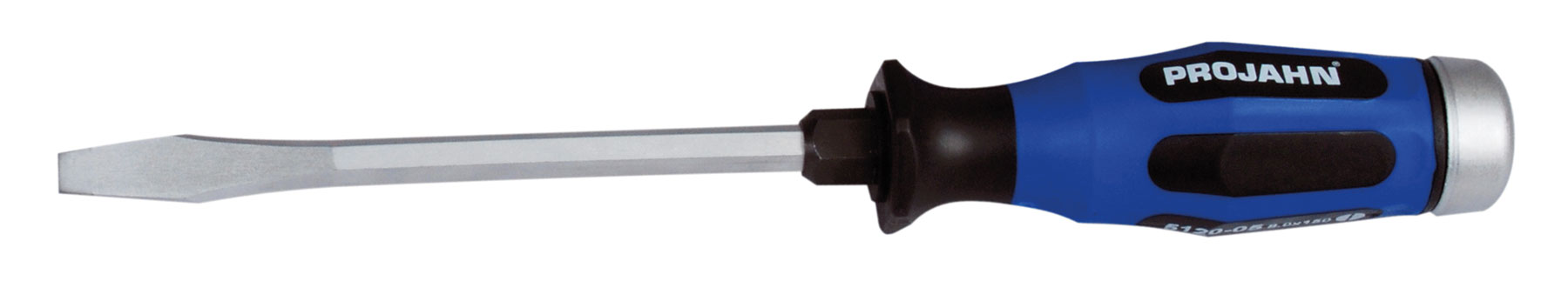 Screwdriver with hammering cap and wrench adapter  for slotted bits