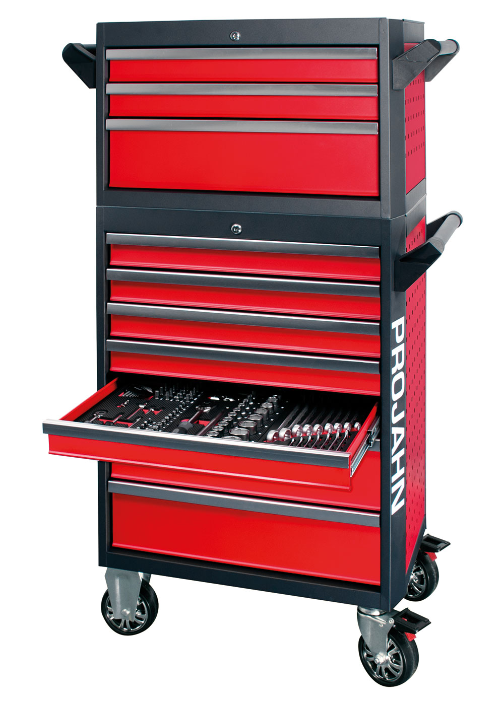 Roller cabinet GALAXY COMPLETE without sets Red / Anthracite 