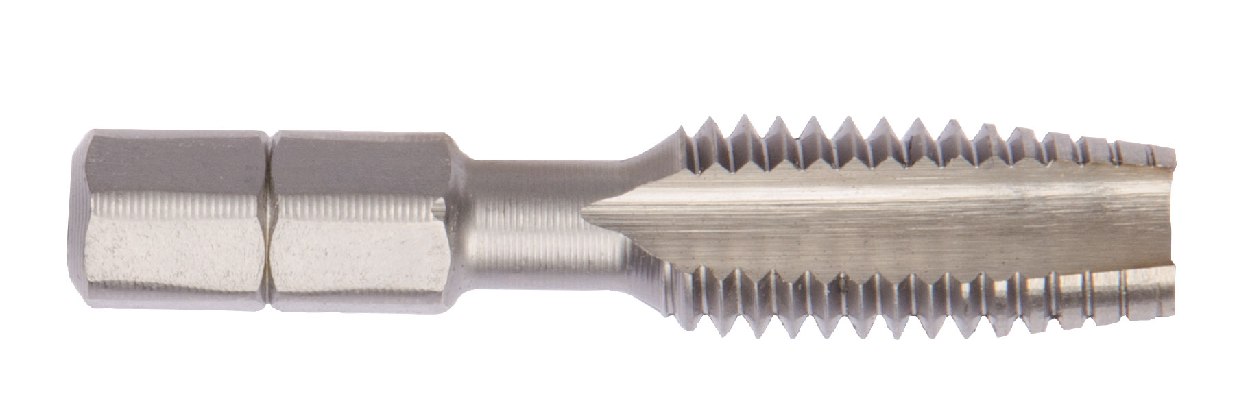Short machine tap, metric ISO – thread DIN 13 6,35 mm (1/4") hex shank 