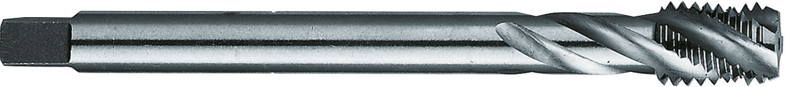 Long shank machine tap, spiral flutes 35° HSS-Co DIN 376 35°